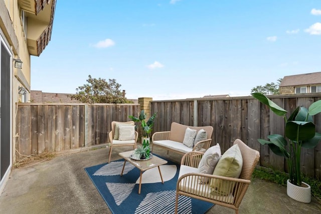 view of patio with an outdoor hangout area