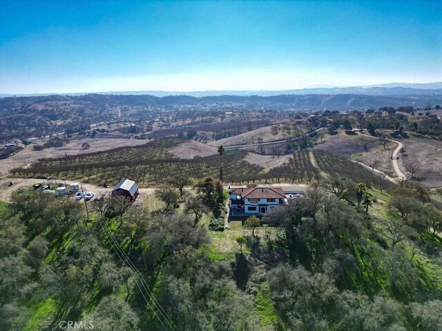 aerial view featuring a mountain view