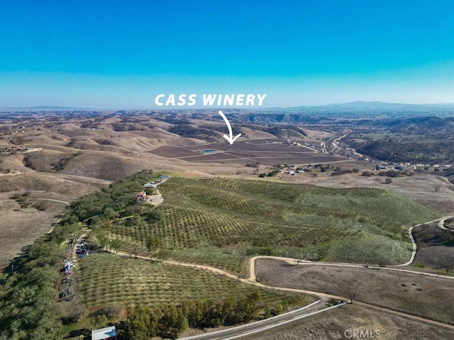 bird's eye view featuring a rural view