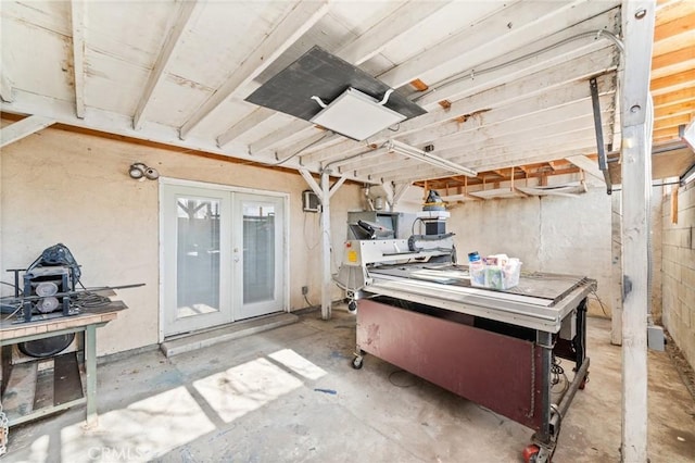 view of patio / terrace featuring french doors