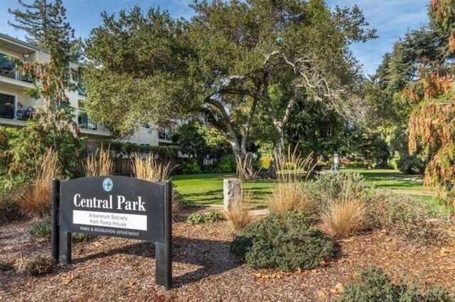 view of community sign