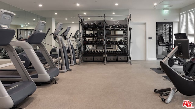 view of exercise room