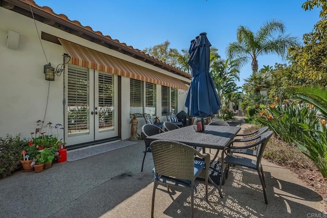 view of patio with french doors