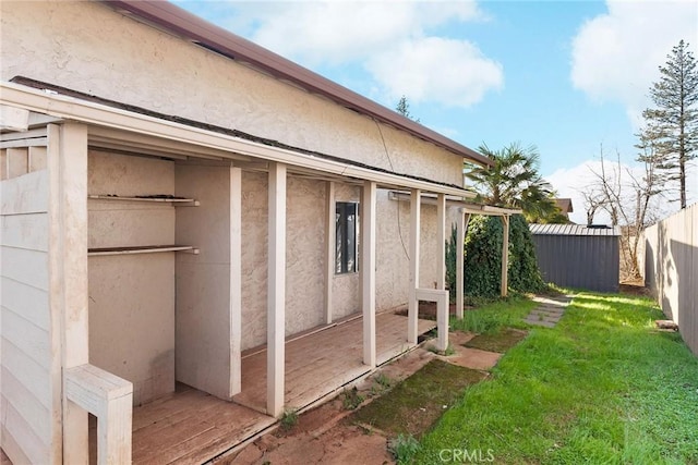 view of home's exterior featuring a yard