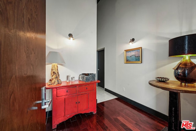 corridor featuring light hardwood / wood-style floors