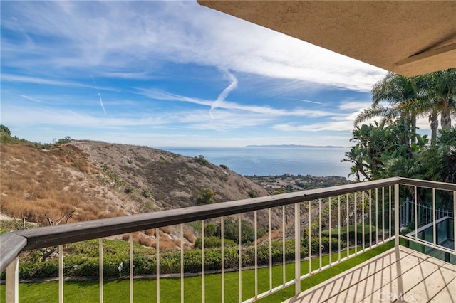 balcony with a mountain view