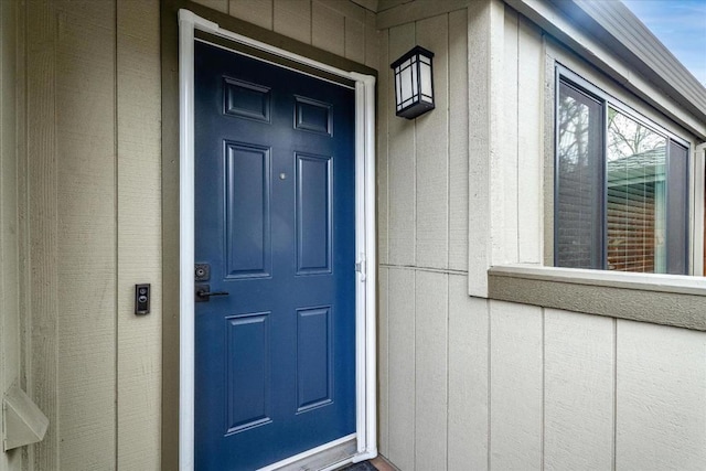 view of doorway to property