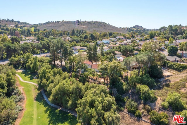 bird's eye view featuring a mountain view