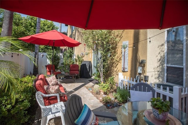 view of patio / terrace with grilling area