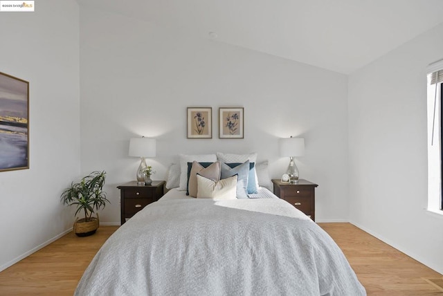 bedroom featuring light hardwood / wood-style flooring