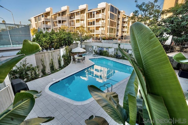 view of pool with a patio