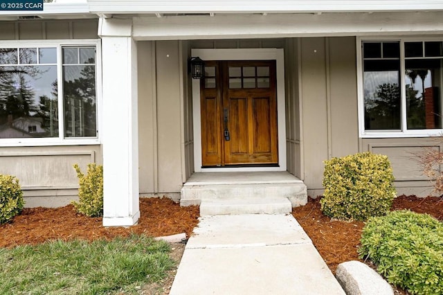 view of doorway to property