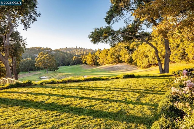 surrounding community featuring a lawn