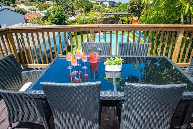 view of wooden terrace