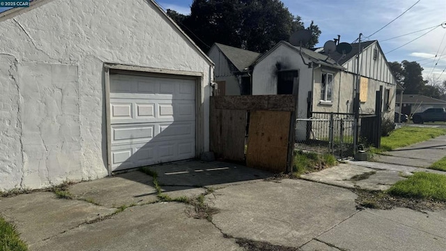 view of home's exterior featuring a garage