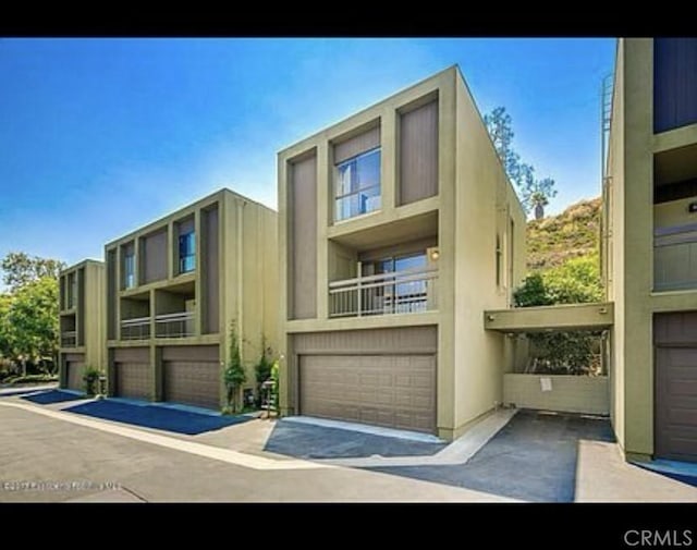 view of property with a garage
