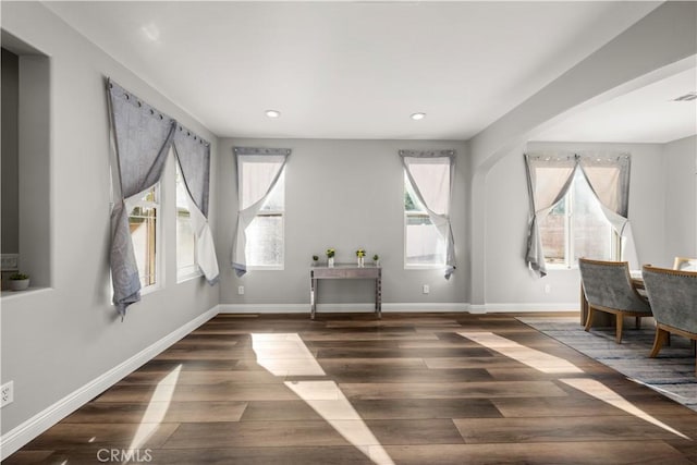 interior space featuring dark hardwood / wood-style flooring