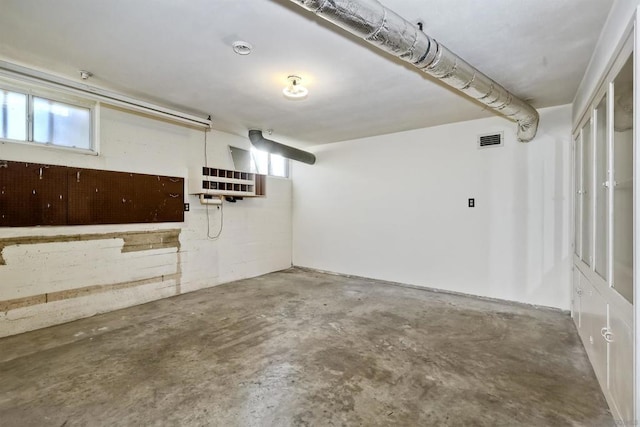 basement with a wealth of natural light