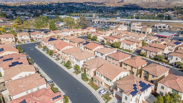 drone / aerial view with a residential view