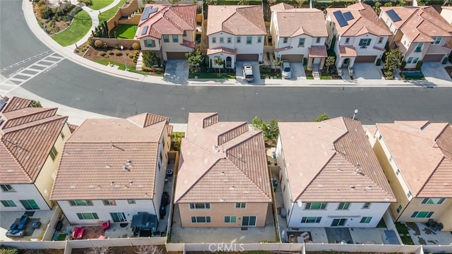 drone / aerial view with a residential view