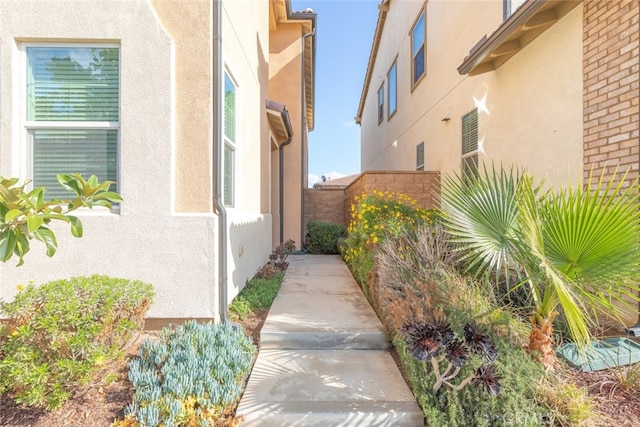 view of home's exterior featuring stucco siding