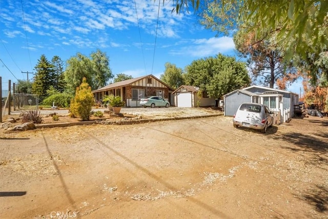 view of front facade featuring a garage