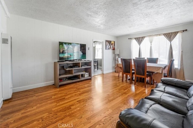 living room with wood-type flooring