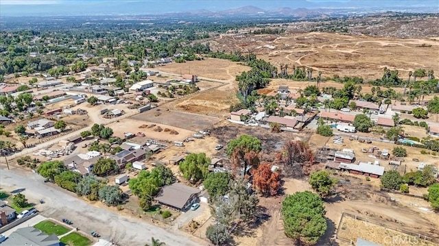 aerial view with a mountain view