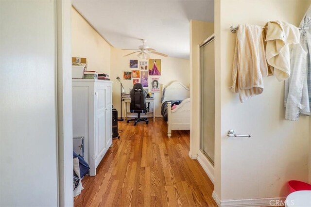 hallway featuring light hardwood / wood-style floors