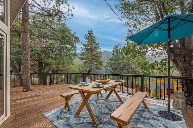 view of wooden deck