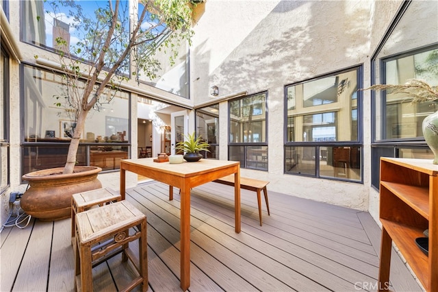 view of sunroom