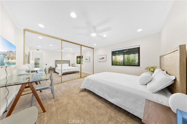 view of carpeted bedroom