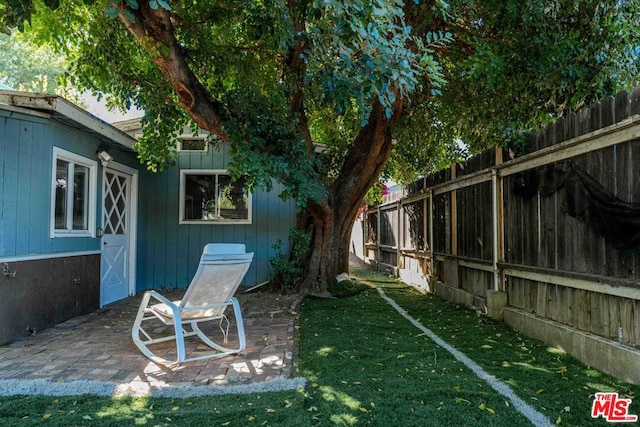 view of yard with a patio