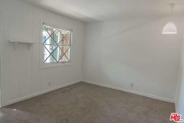 view of carpeted spare room