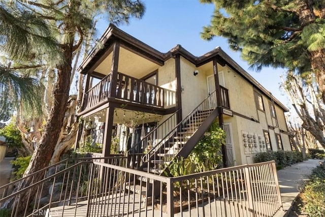 exterior space with a balcony