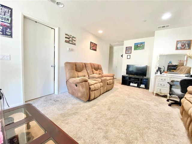 view of carpeted living room