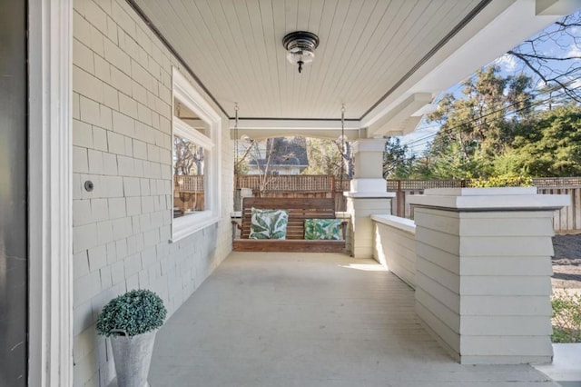 view of patio / terrace featuring covered porch