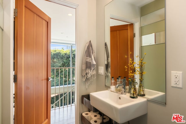 doorway featuring sink