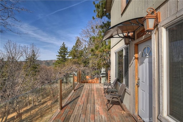 view of wooden deck