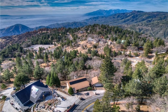 aerial view featuring a mountain view