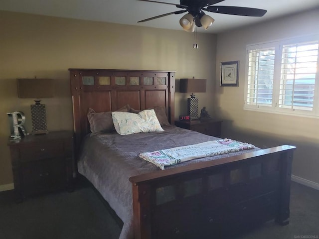 bedroom with ceiling fan