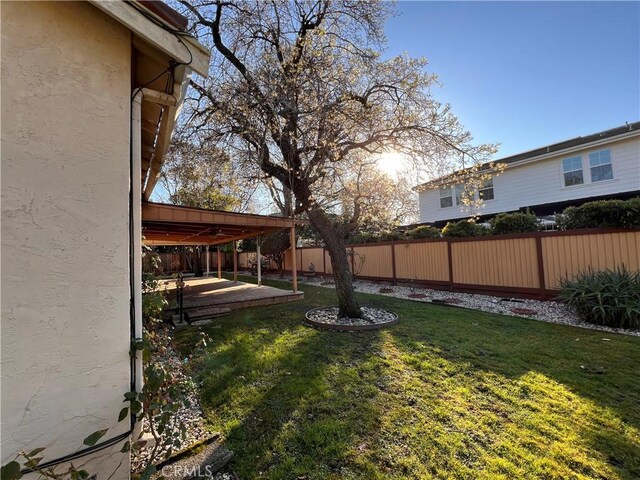 view of yard with a patio