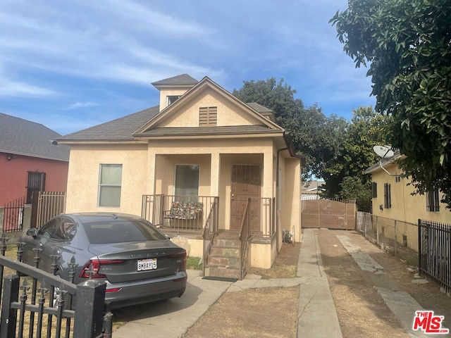 bungalow featuring a porch