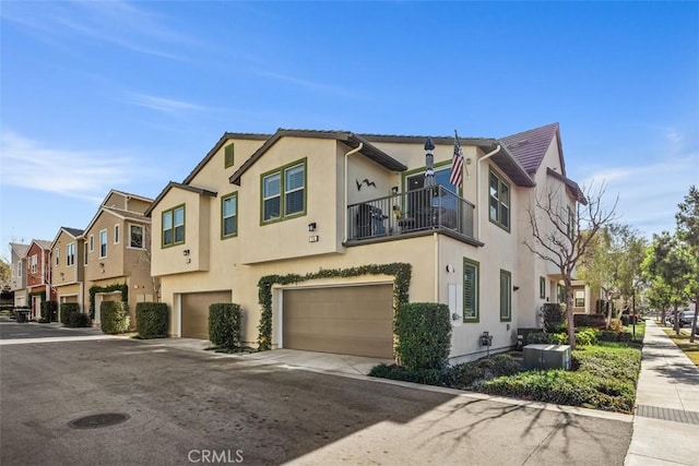 view of property with a garage