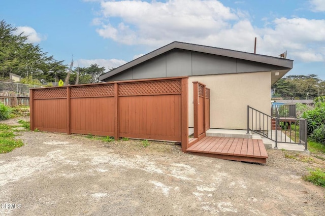 exterior space featuring fence