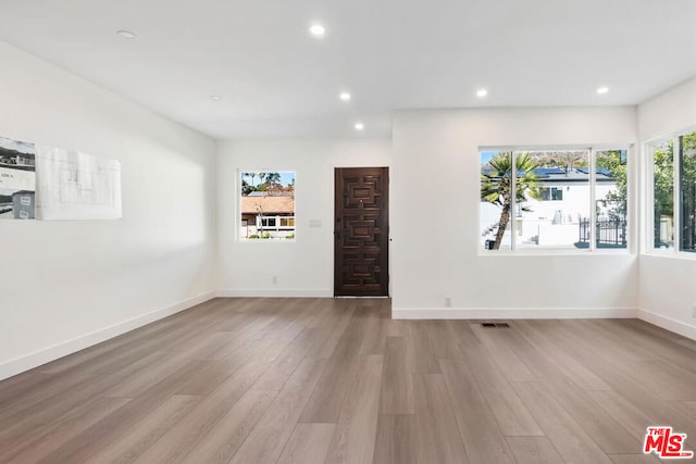 interior space with light wood-type flooring