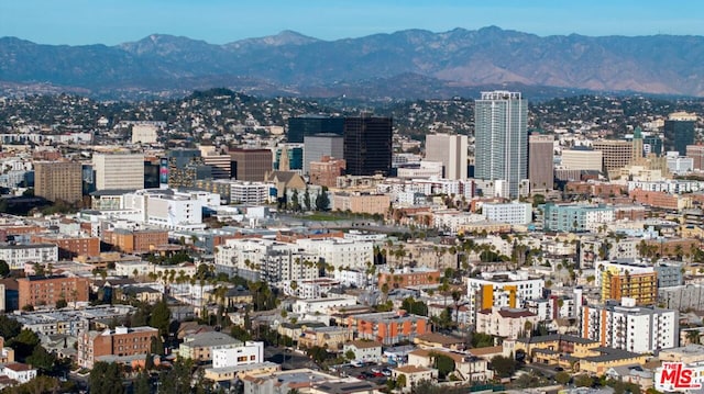 city view with a mountain view