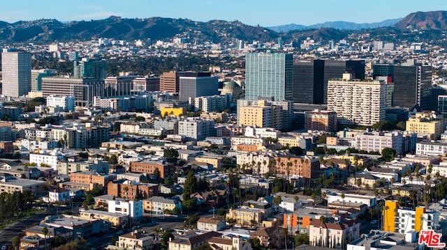 view of city featuring a mountain view