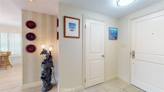 view of tiled entrance foyer