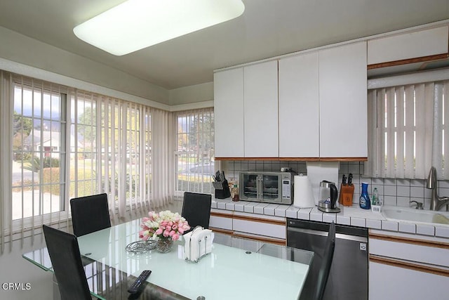 dining room with sink